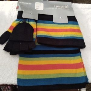3 Piece set Gloves, Hat & Scraf